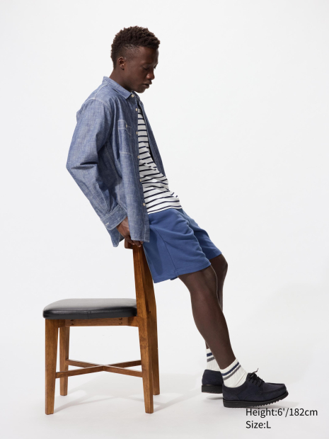 Мужские спортивные шорты UNIQLO 1159856864 (Голубой L)