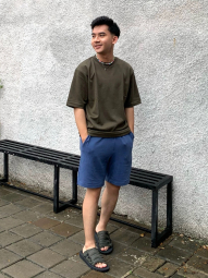 Мужские спортивные шорты UNIQLO 1159856864 (Голубой L)