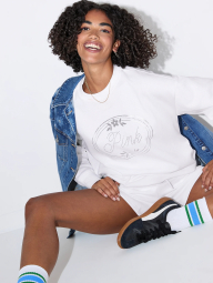 Спортивные шорты со стразами Victoria’s Secret Pink на флисе 1159857044 (Белый S)