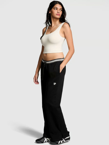 Спортивные штаны Flare Victoria's Secret Pink на флисе 1159843218 (Черный XL)