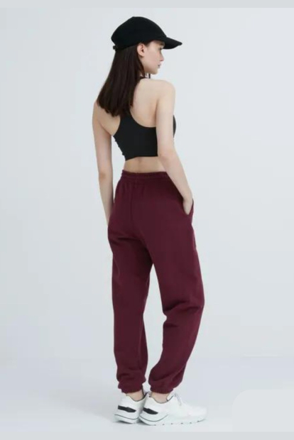 Женские спортивные штаны UNIQLO джоггеры 1159843906 (Бордовый S)