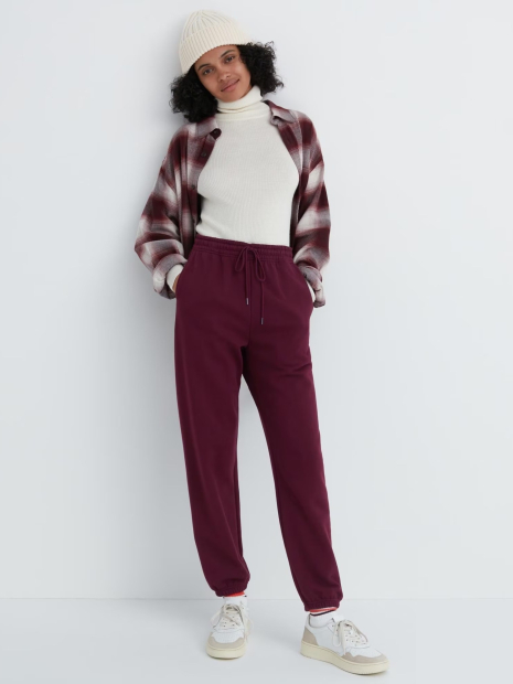 Жіночі спортивні штани UNIQLO 1159843906 (Бордовий S)