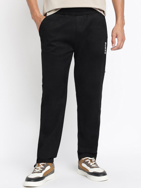 Чоловічі спортивні штани GUESS з екозамші 1159846709 (Чорний M)