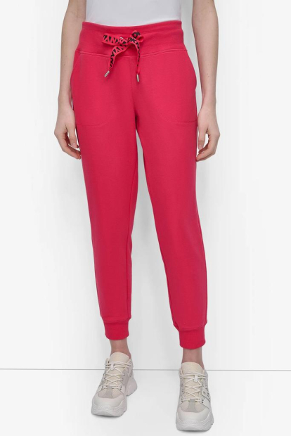 Женские спортивные штаны DKNY джоггеры на флисе 1159850123 (Розовый M)