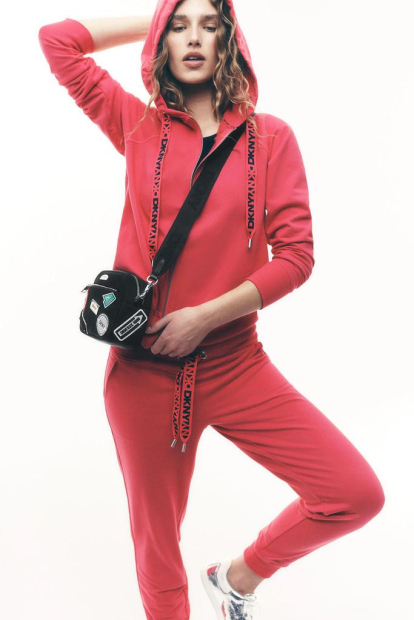 Жіночі спортивні штани DKNY джоггери на флісі 1159850124 (рожевий XL)