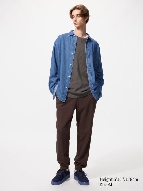 Мужские джоггеры UNIQLO спортивные штаны 1159850513 (Коричневый L)