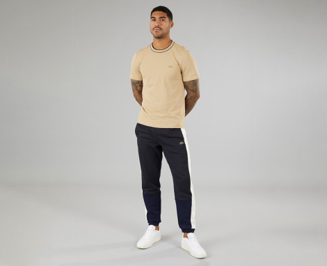 Чоловічі спортивні штани Lacoste джоггери на флісі 1159851820 (Синій/Білий XL)