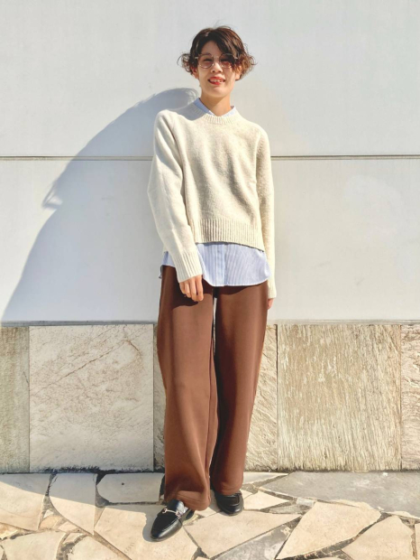 Широкие спортивные штаны DRY UNIQLO 1159852456 (Коричневый L)