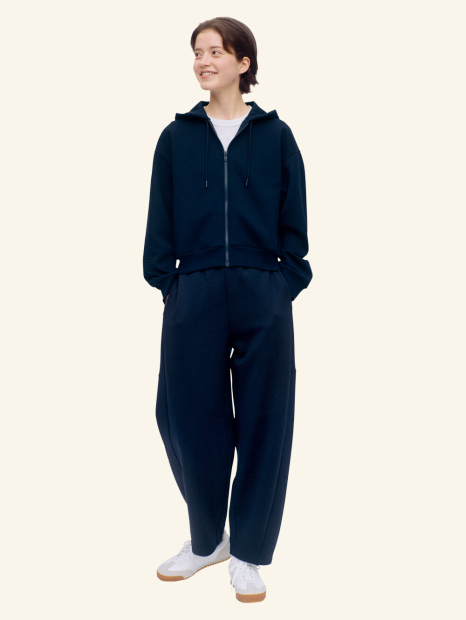 Широкие спортивные штаны DRY UNIQLO 1159852562 (Синий XL)