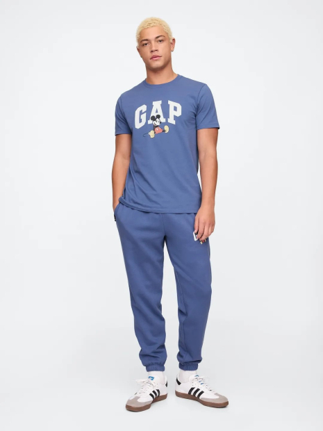 Мужские джоггеры на флисе GAP Disney Mickey Mouse 1159858590 (Синий M)