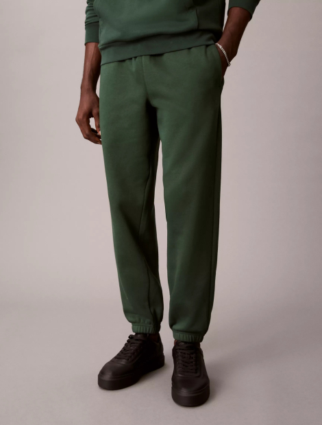 Мужские джоггеры на флисе Calvin Klein спортивные штаны 1159862120 (Зеленый M)