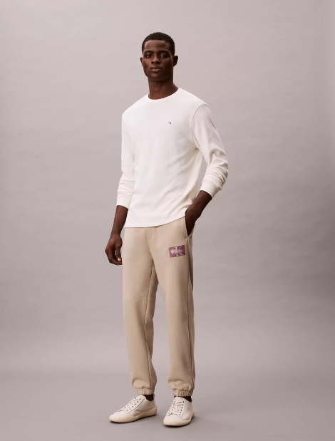 Мужские джоггеры Calvin Klein спортивные штаны 1159862193 (Бежевый M)