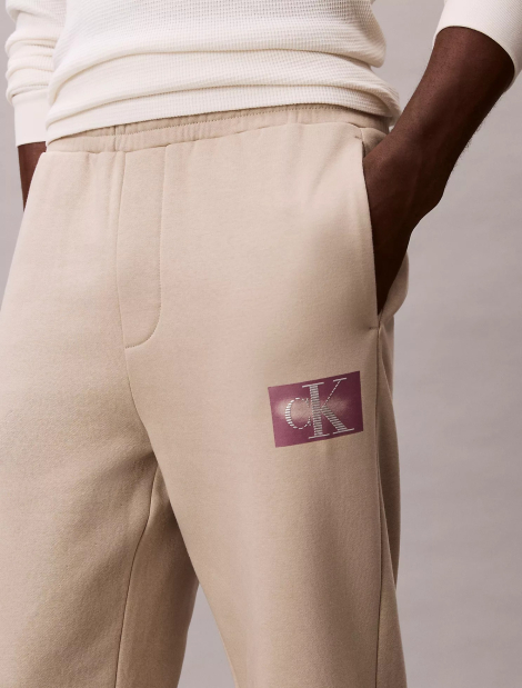 Мужские джоггеры Calvin Klein спортивные штаны 1159862193 (Бежевый M)