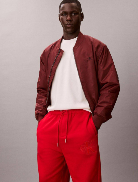 Мужские спортивные штаны Calvin Klein на флисе 1160224349 (Красный XL)
