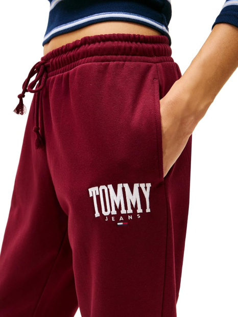 Женские джоггеры на флисе Tommy Hilfiger спортивные штаны 1160303512 (Бордовый M)