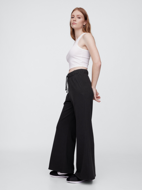 Женские широкие спортивные штаны GAP 1161500578 (Черный XXL)