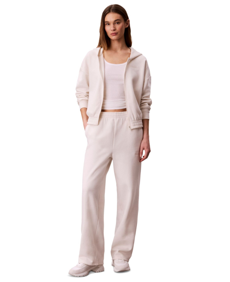 Женские укорочнные штаны Calvin Klein на флисе 1161796487 (Молочный XL)