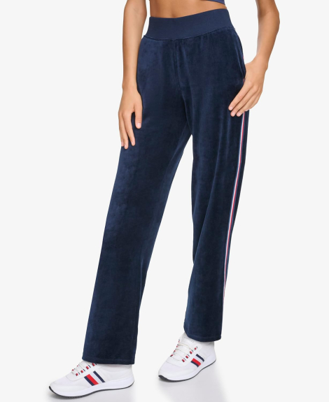 Женские велюровые штаны Tommy Hilfiger 1162168561 (Синий XS)