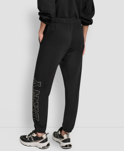 Джоггеры на флисе DKNY со стразами 1162684276 (Черный XL)