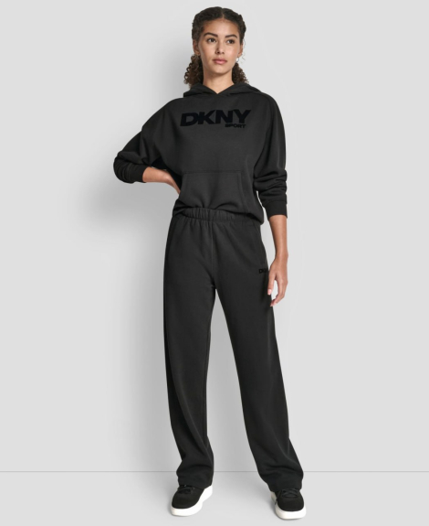 Жіночі спортивні штани DKNY на флісі 1163074323 (Чорний XL)