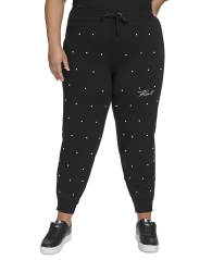 Спортивные штаны Karl Lagerfeld Paris джоггеры с бусинами 1159839610 (Черный 1X)