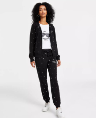Спортивні штани Karl Lagerfeld Paris джоггери з намистинами 1159839610 (Чорний 1X)