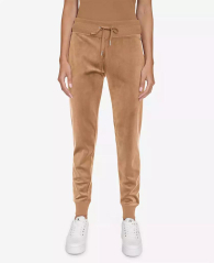Женские велюровые спортивные штаны Calvin Klein джоггеры 1159839726 (Коричневый XS)