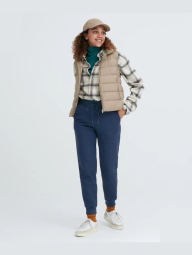 Женские спортивные штаны UNIQLO HEATTECH джоггеры на меху 1159843535 (Синий L)