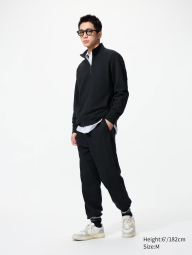 Чоловічі джоггери UNIQLO спортивні штани 1159846816 (Чорний M)