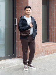 Мужские джоггеры UNIQLO спортивные штаны 1159850513 (Коричневый L)