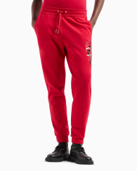 Женские легкие штаны Armani Exchange с принтом и вышивкой 1159851614 (Красный XL)