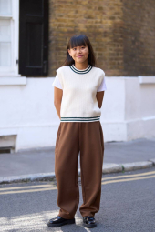 Широкие спортивные штаны DRY UNIQLO 1159852456 (Коричневый L)