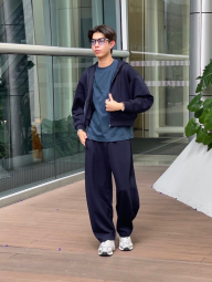 Широкие спортивные штаны DRY UNIQLO 1159852562 (Синий XL)