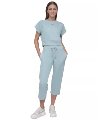 Укороченные спортивные штаны DKNY 1159853092 (Голубой S)