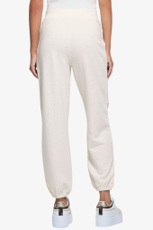 Женские джоггеры Guess спортивные штаны со стразами 1159853959 (Молочный XL)