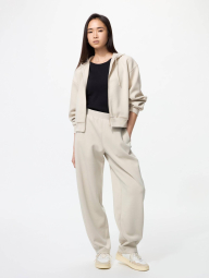 Широкие спортивные штаны DRY UNIQLO 1159854284 (Бежевый XL)