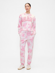 Женские джоггеры на флисе GAP спортивные штаны с принтом 1159855041 (Розовый S)