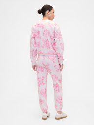 Женские джоггеры на флисе GAP спортивные штаны с принтом 1159855041 (Розовый S)