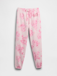 Женские джоггеры на флисе GAP спортивные штаны с принтом 1159855041 (Розовый S)