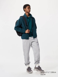 Мужские джоггеры UNIQLO спортивные штаны с подкладкой из экомеха 1159860741 (Серый M)