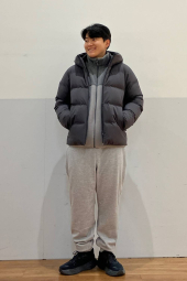 Мужские джоггеры UNIQLO спортивные штаны с подкладкой из экомеха 1159860741 (Серый M)