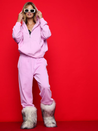 Джоггери Victoria's Secret Pink спортивні штани на флісі 1160043750 (Рожевий M)