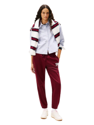 Женские джоггеры на флисе Tommy Hilfiger спортивные штаны 1160294438 (Бордовый S)