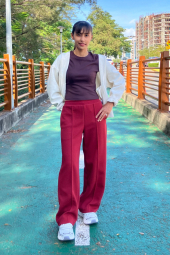 Спортивні штани UNIQLO 1160853491 (Бордовий S)