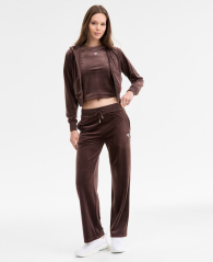Женские велюровые штаны Guess со стразами 1162518438 (Коричневый L)