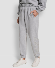 Джоггеры на флисе DKNY со стразами 1162682704 (Серый S)