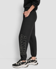 Джоггеры на флисе DKNY со стразами 1162684276 (Черный XL)