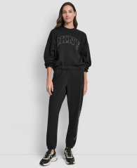 Джоггеры на флисе DKNY со стразами 1162684276 (Черный XL)