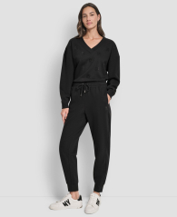 Женские джоггеры на флисе DKNY спортивные штаны 1162732225 (Черный L)