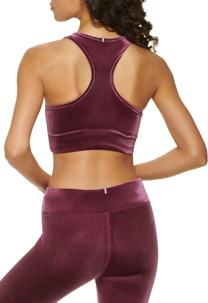 Бархатный спортивный топ Tommy Hilfiger 1159847041 (Бордовый XS)